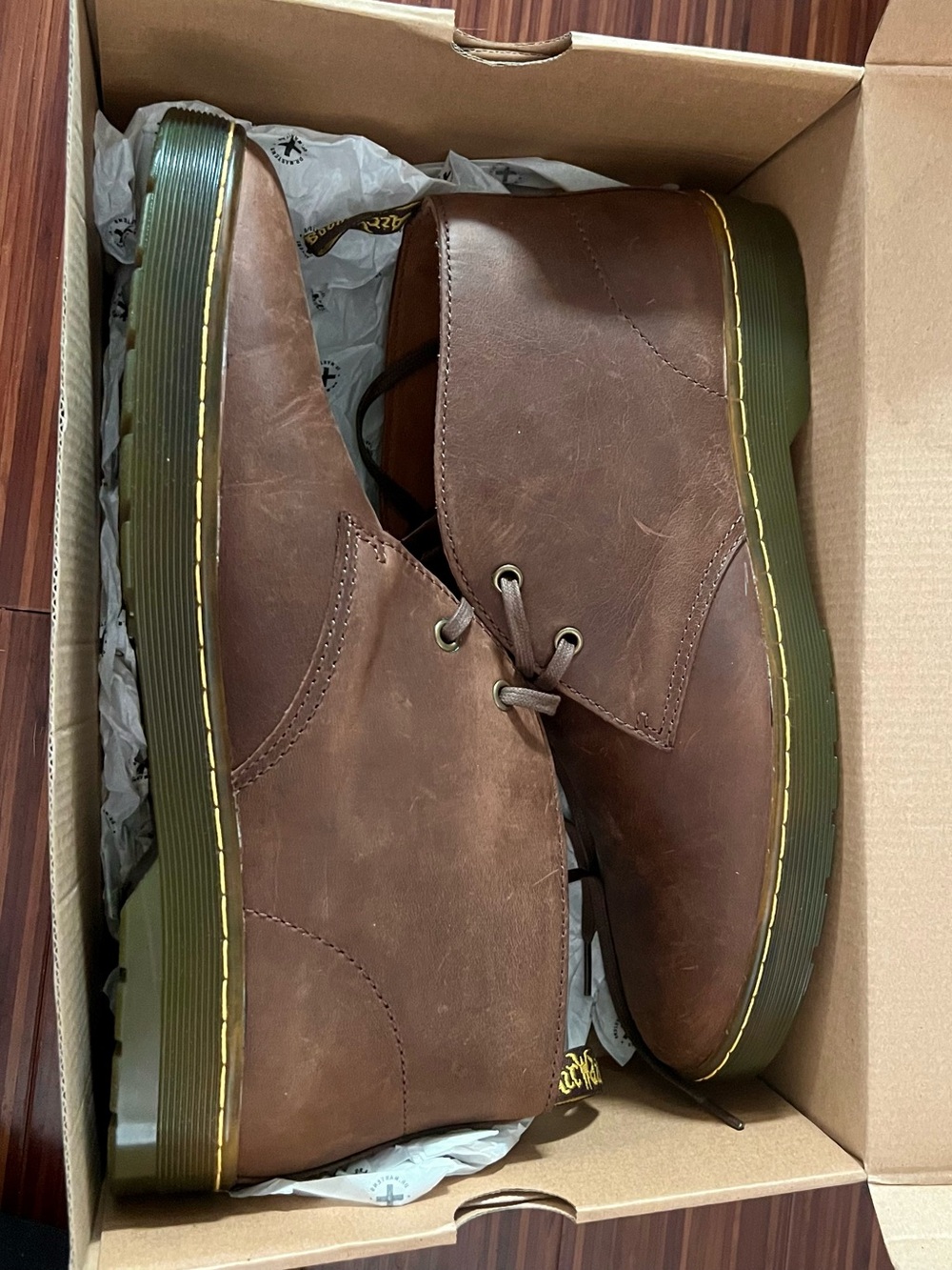 Dr. Martens Men’s Brown Cabrillo Leather Boots, NWT, US 13